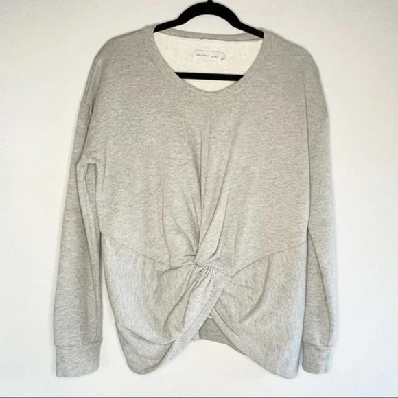 Sincerely Jules Knot Front Gray Sweatshirt - size XS - Picture 4 of 11